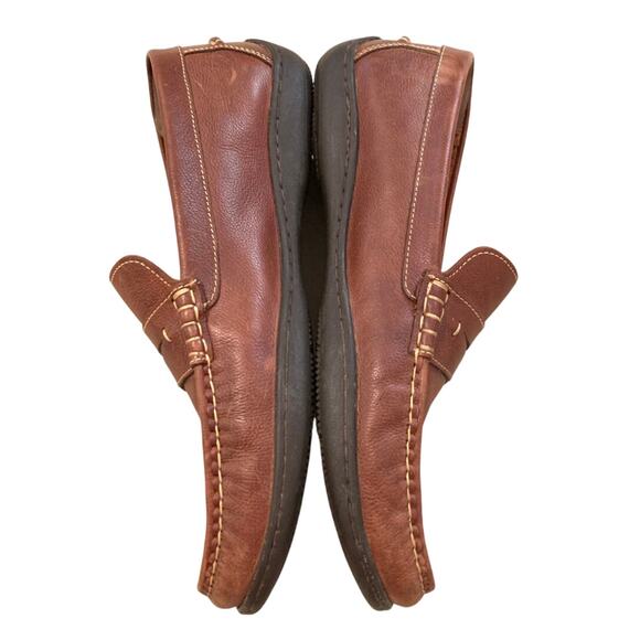 Johnston & Murphy Mens Shoes Size 11 Brown Leather Penny Loafers Classic Casual - Picture 7 of 14